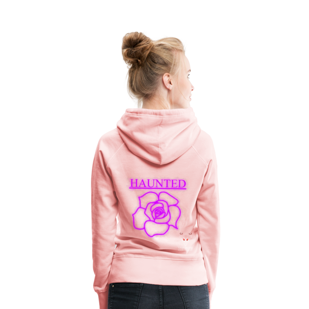 Women Hoodie Pink Neon Rose - Kristallrosa