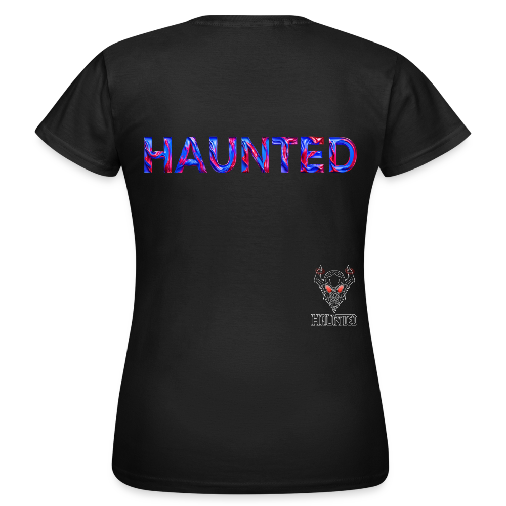 Women T-Shirt Cosmic Flame Surge - Schwarz