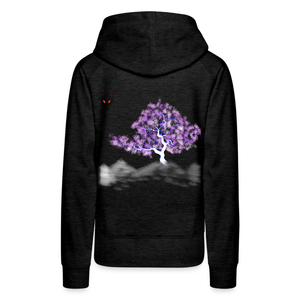 Woman Hoodie Cherry Blossom - Anthrazit