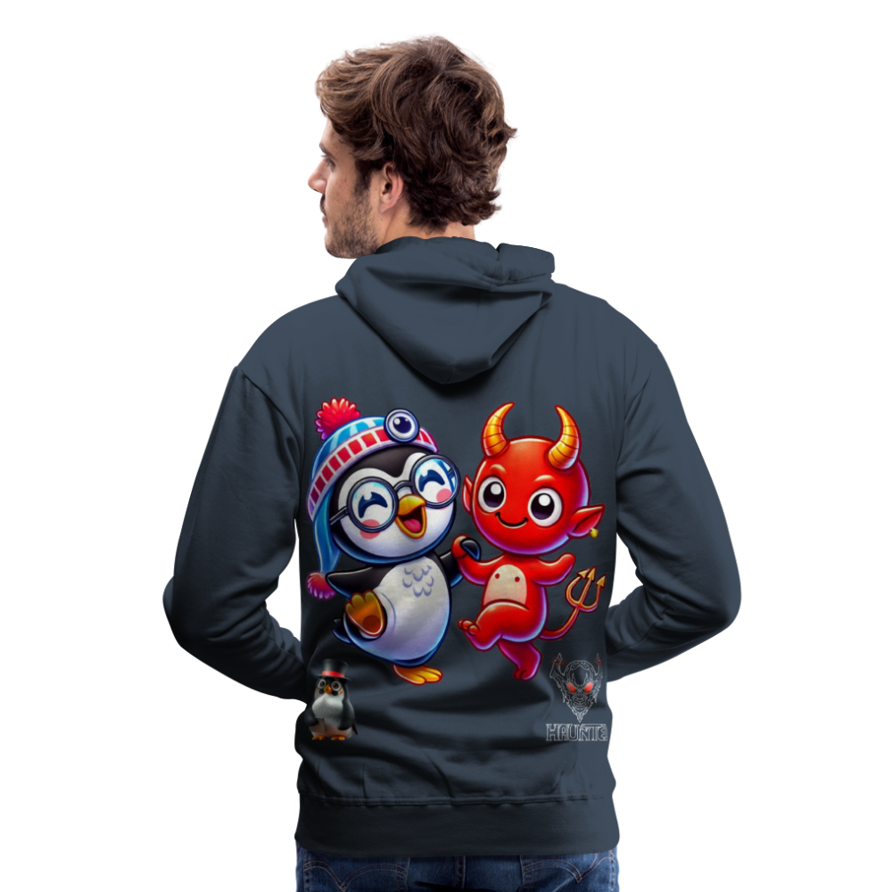 Men Hoodie Dancing with Devil - Navy