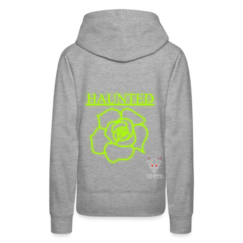 Women Hoodie Poison Neon Rose - Grau meliert