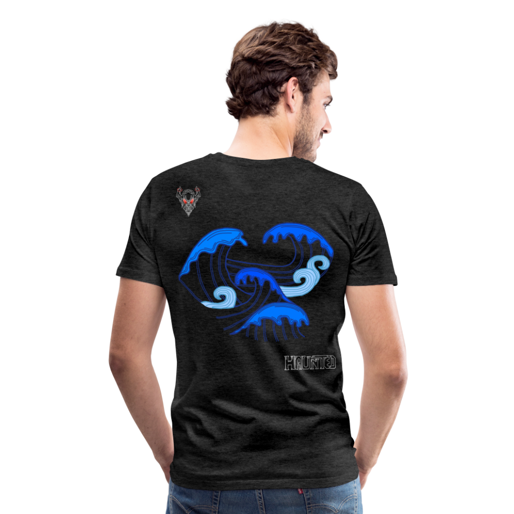Man T-Shirt Waves clean Light - Anthrazit