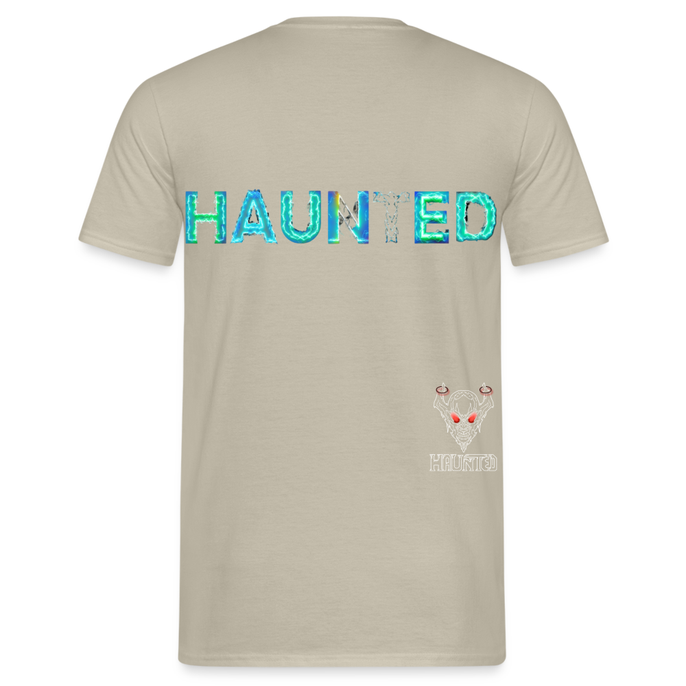 Men T-Shirt Neon Surge Aura - Sandbeige