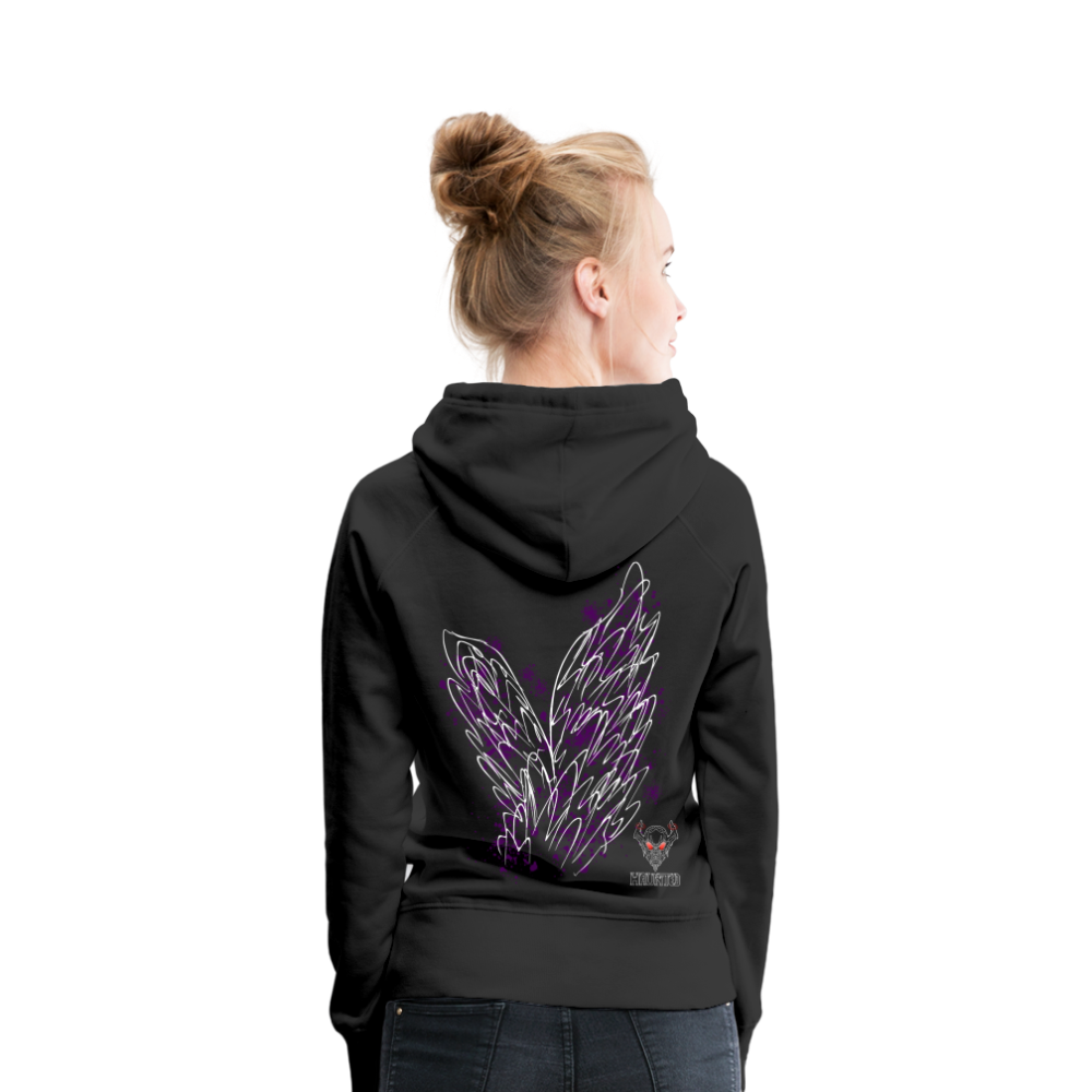 Women Hoodie Purple Wings - Schwarz