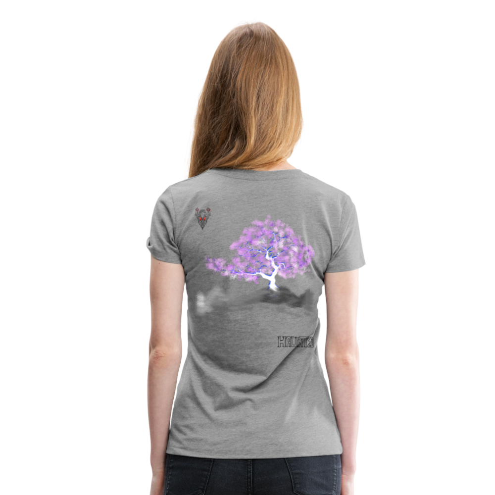 Woman T-Shirt Cherry Blossom - Grau meliert