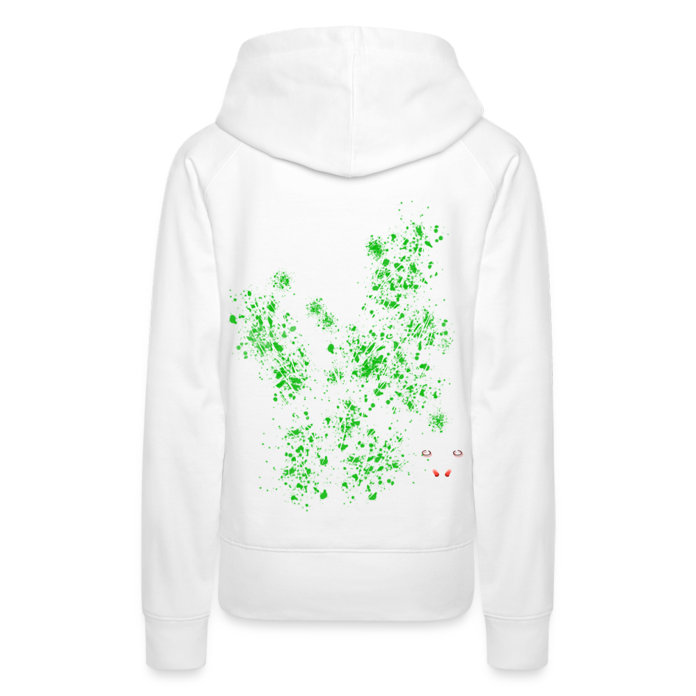 Women Hoodie Green Wings - Weiß