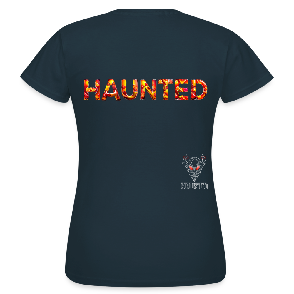 Women T-Shirt Citrus Sunset Splash - Navy