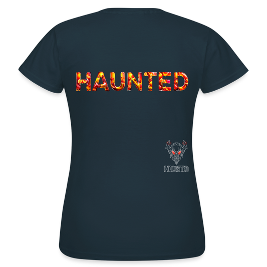 Women T-Shirt Citrus Sunset Splash - Navy
