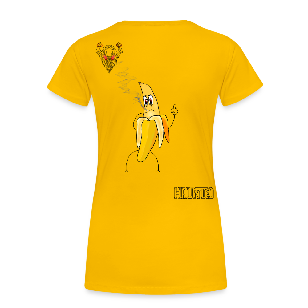 Woman T-Shirt Pissed Bananna - Sonnengelb