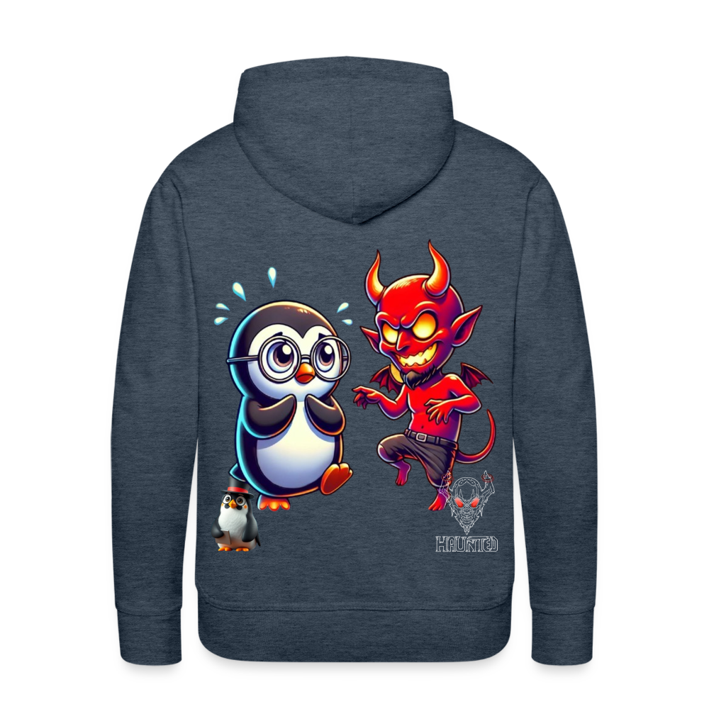 Men Hoodie Dancing with Devil - Jeansblau