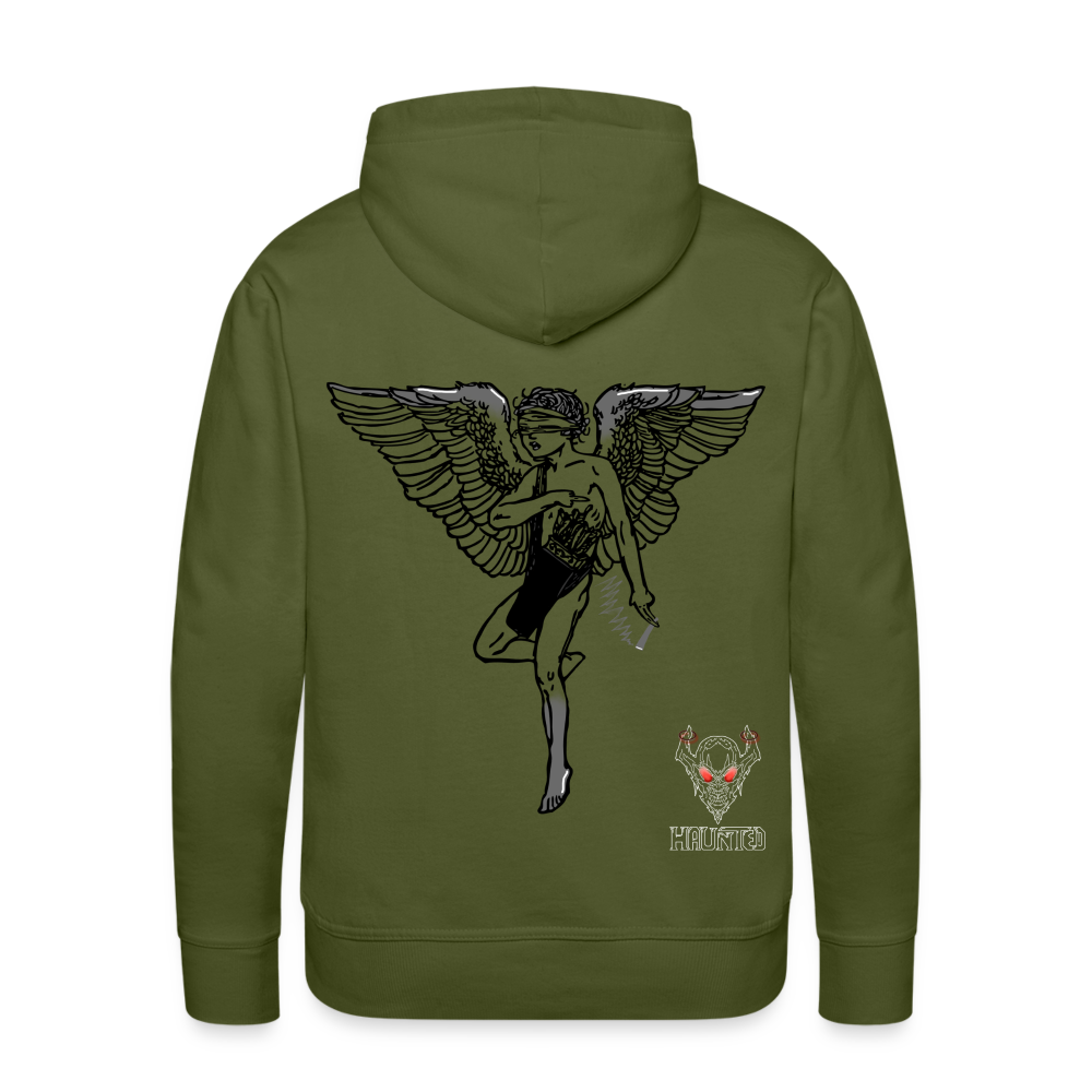 Men Hoodie Angel - Olivgrün
