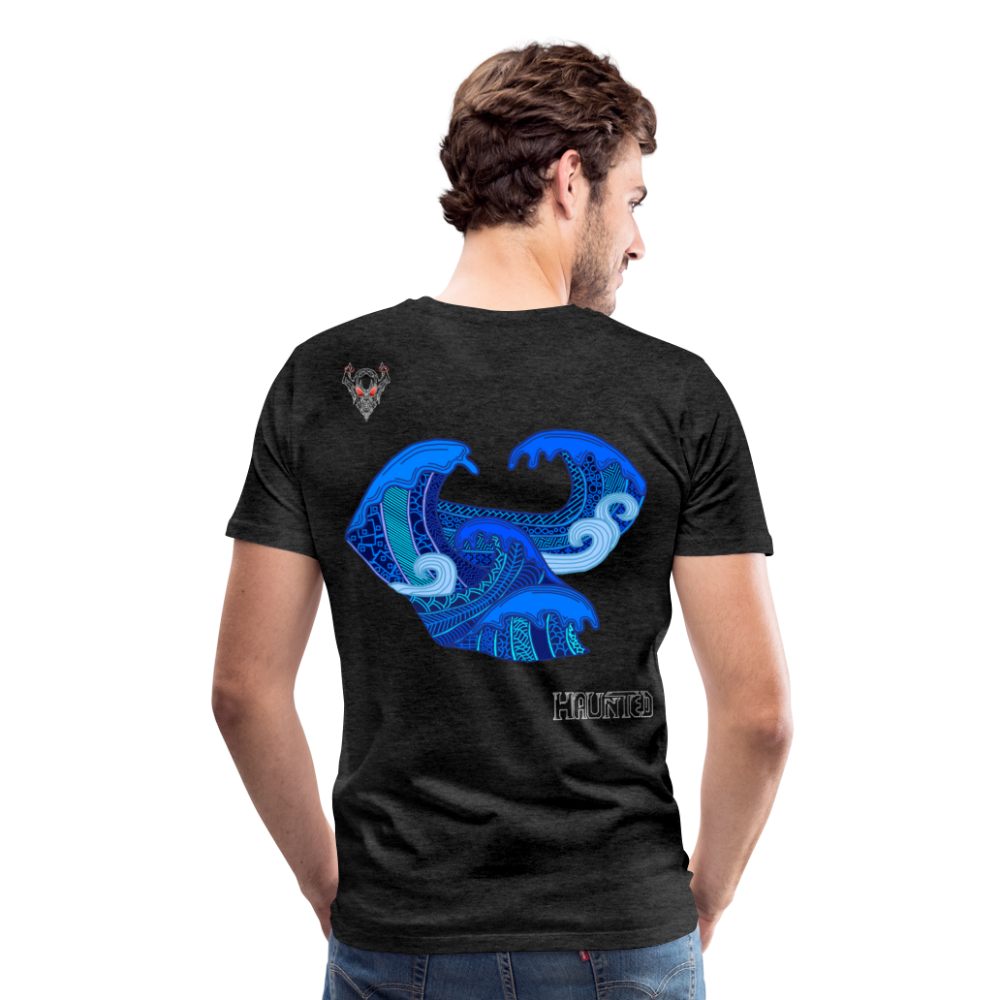 Man T-Shirt Waves Light - Anthrazit