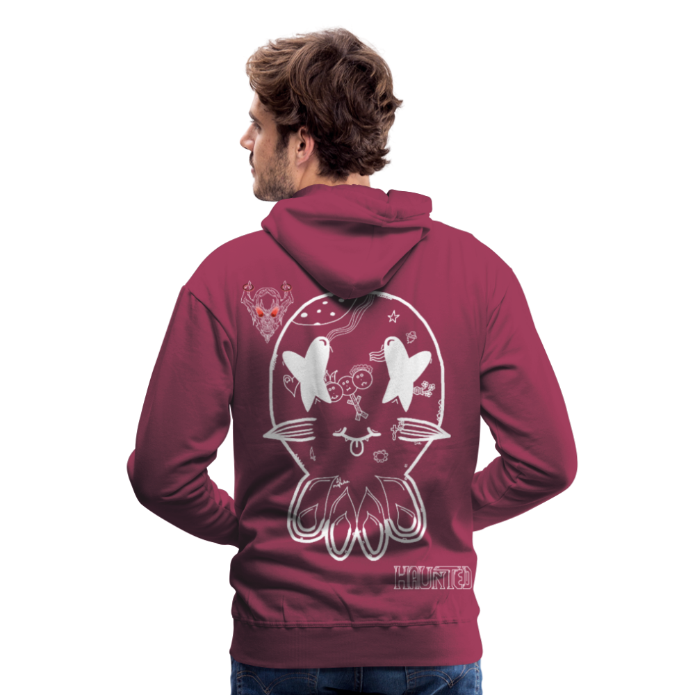 Man Hoodie Ghost Doodle Light - Bordeaux