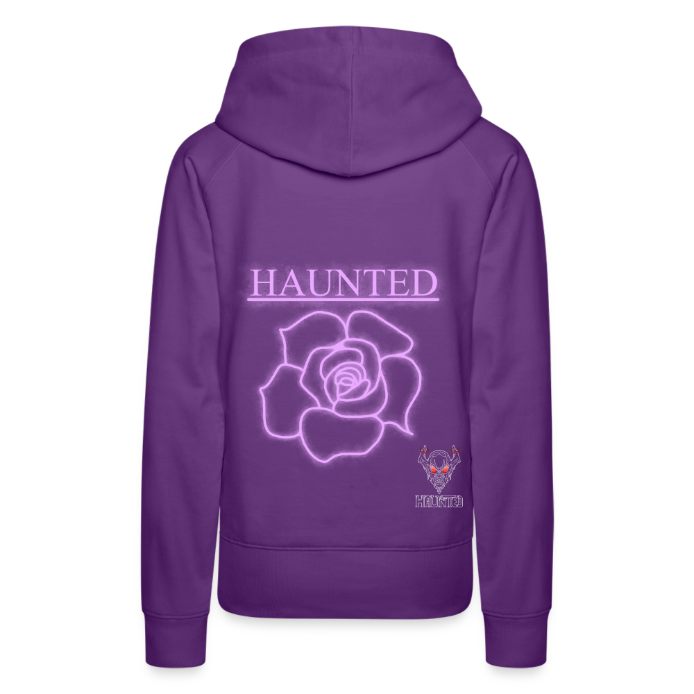 Women Hoodie Light Pink Neon Rose - Purple