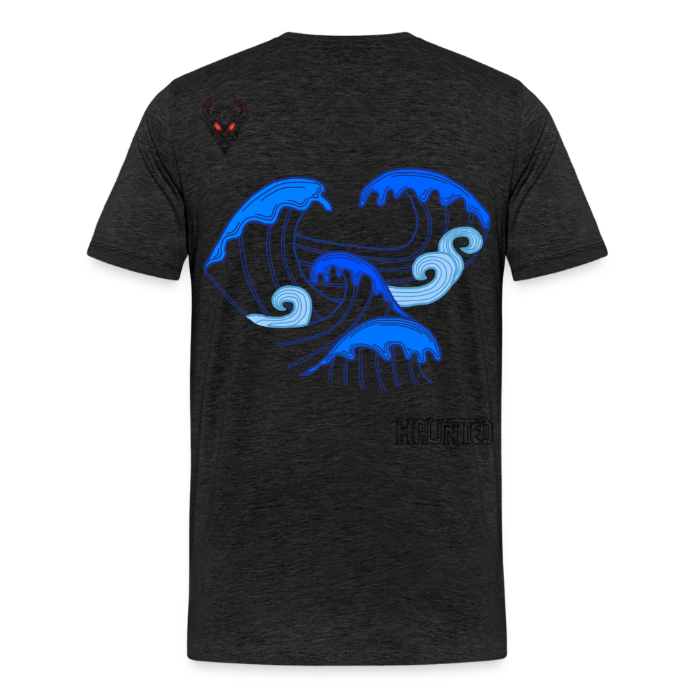 Man T-Shirt Waves clean Dark - Anthrazit