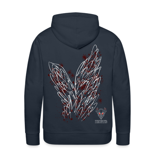 Men Hoodie Dark Red Wings - Navy