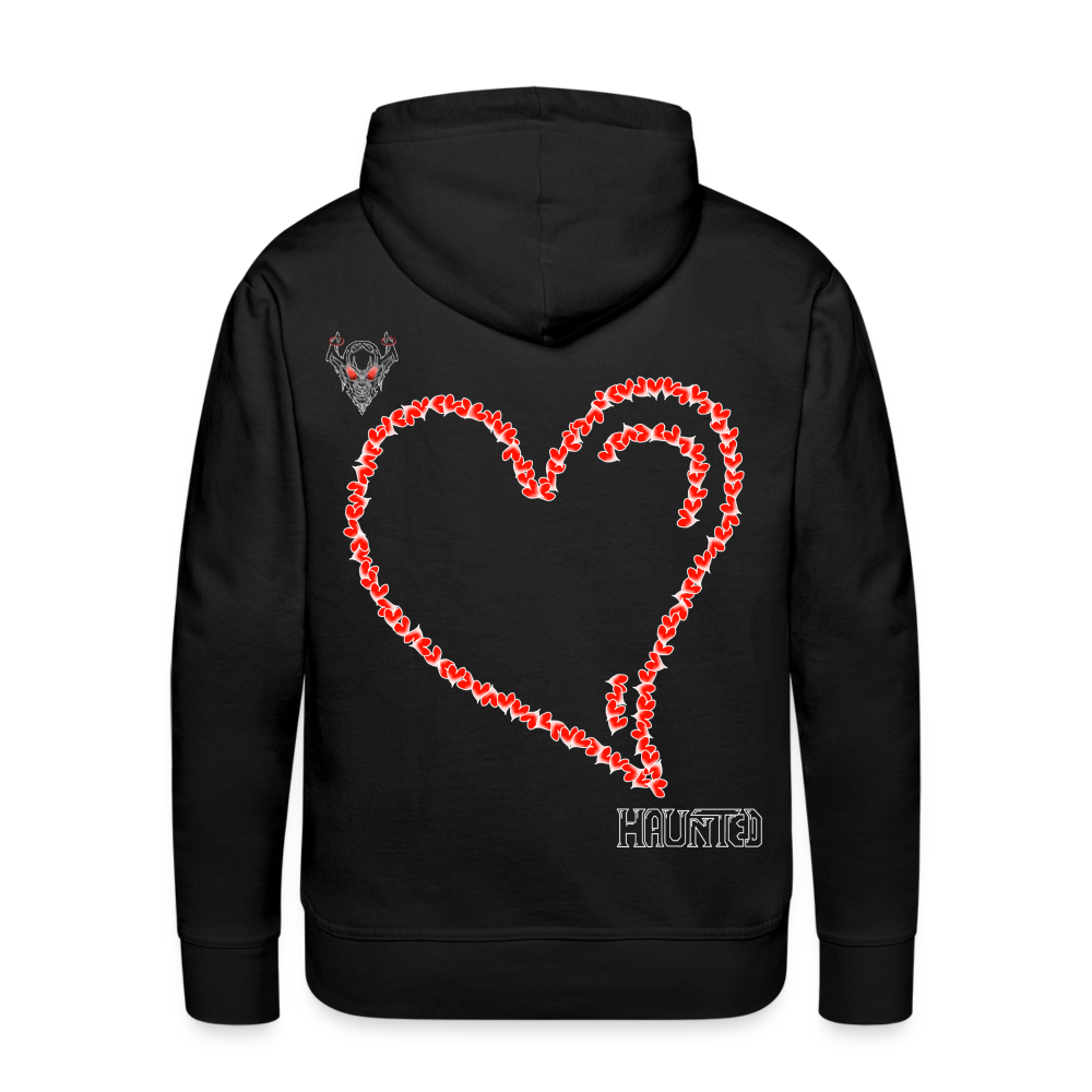Man Hoodie Hearts Light - Schwarz