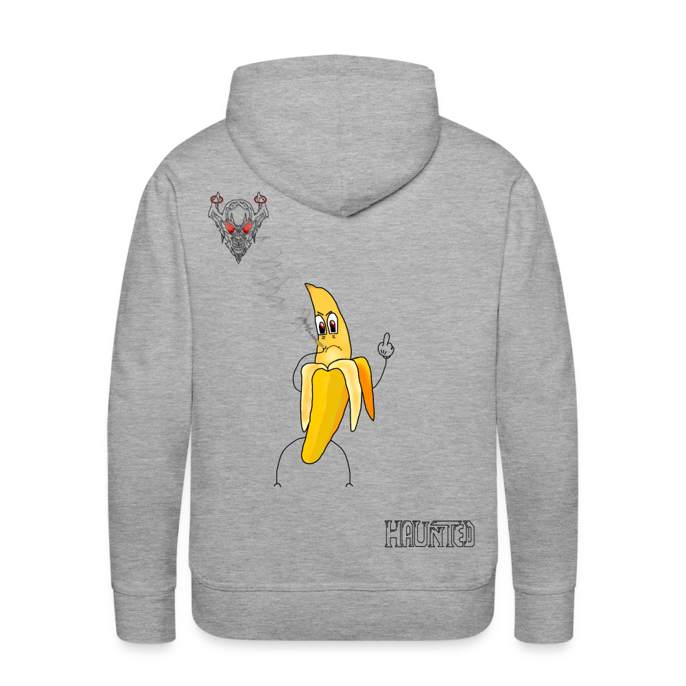 Man Hoodie Pissed Bananna - Grau meliert