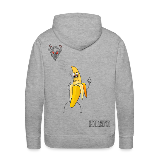 Man Hoodie Pissed Bananna - Grau meliert
