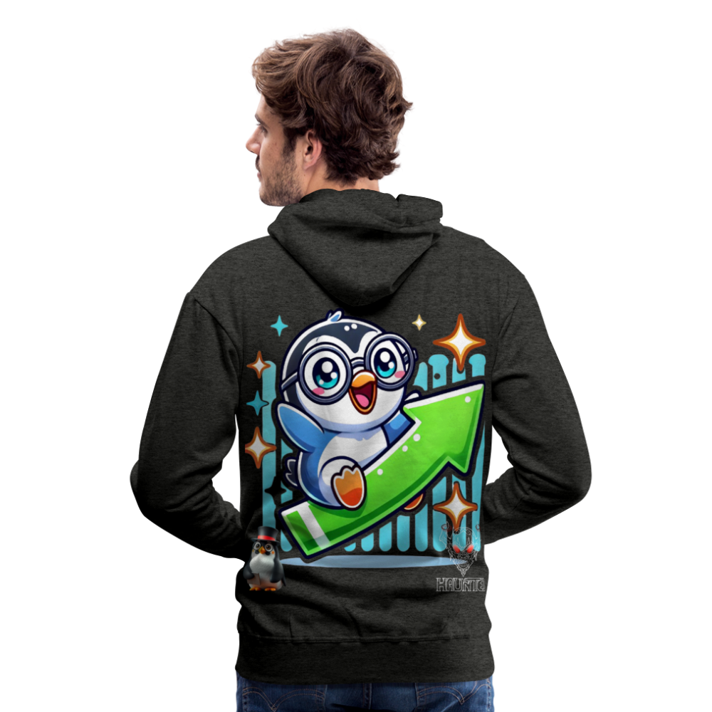 Men Hoodie KasPenguin Riding the Trend - Anthrazit