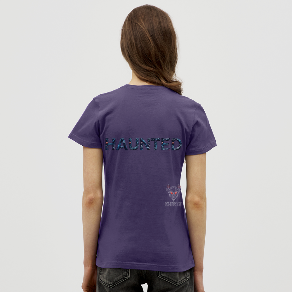 Women T-Shirt Abyssal Coral Glow - Dunkellila