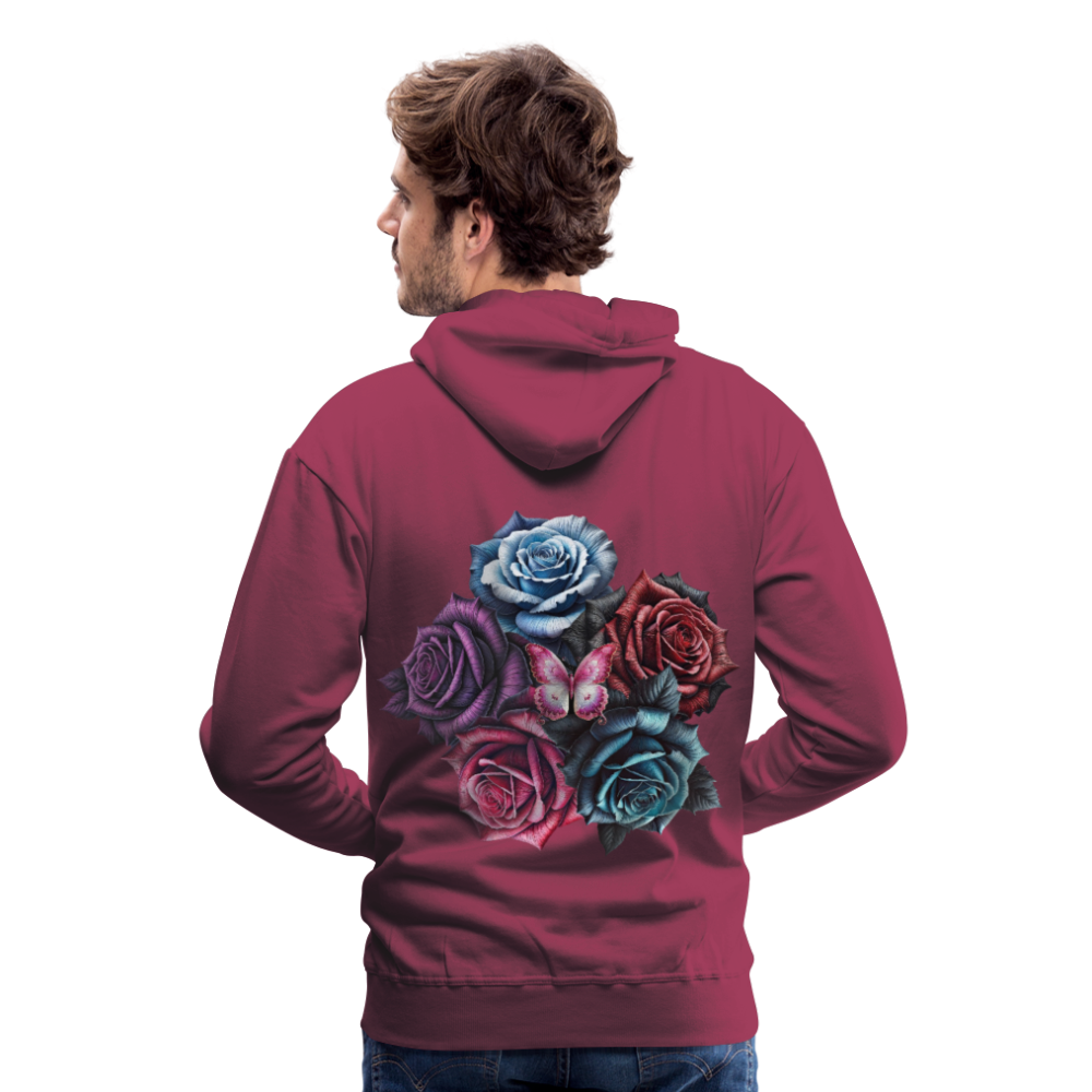 Men Hoodie Rose Circle - Bordeaux