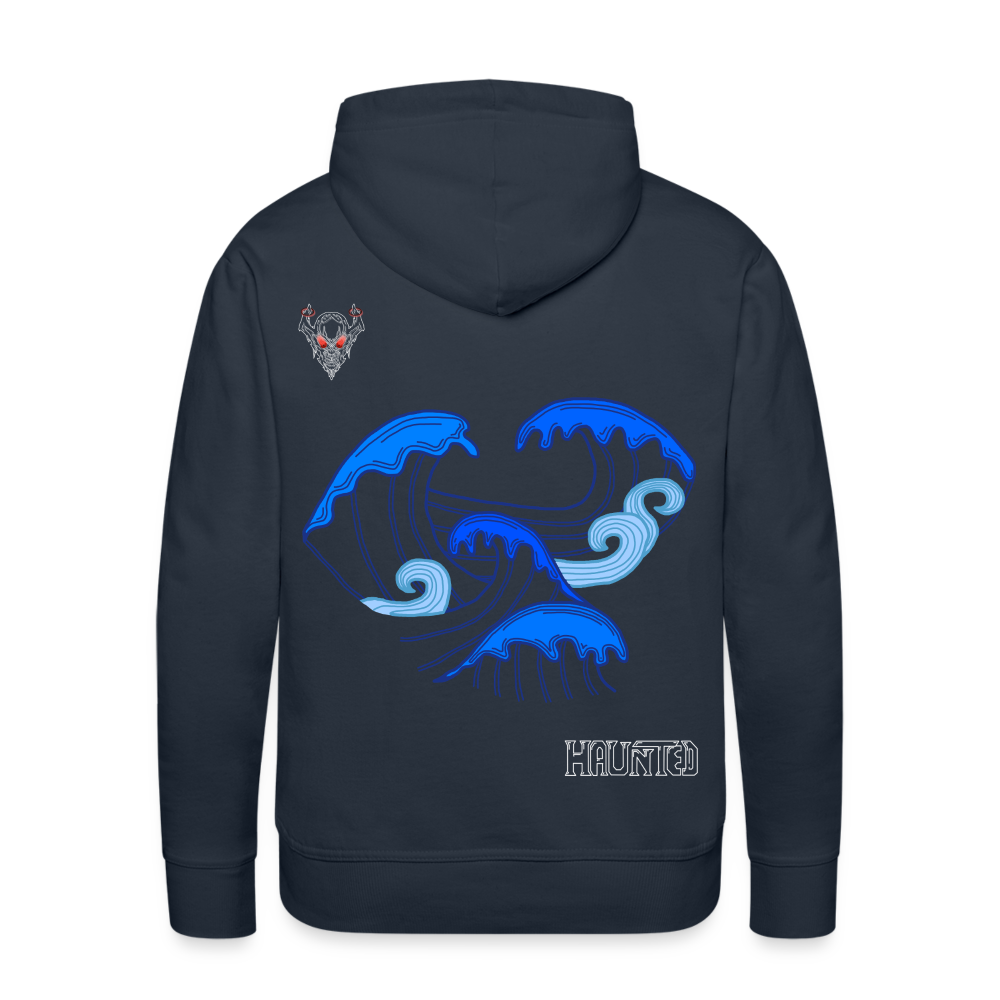 Men Hoodie Waves clean Light - Navy