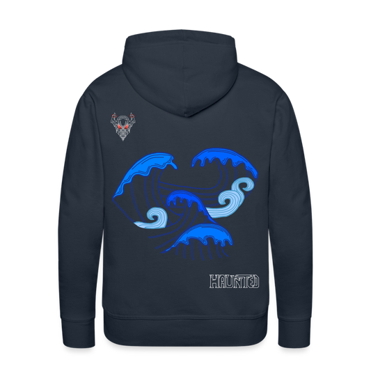 Men Hoodie Waves clean Light - Navy