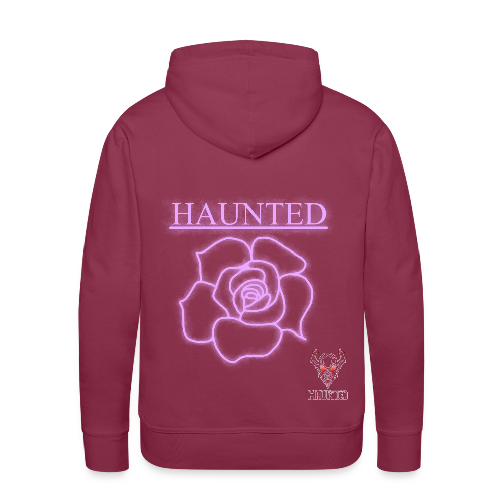 Men Hoodie Light Pink Neon Rose - Bordeaux