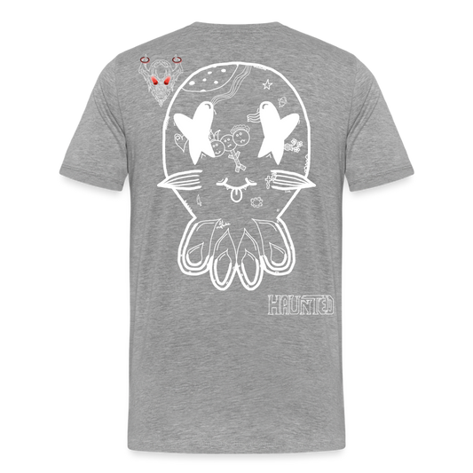 Man T-Shirt Ghost Doodle Light - Grau meliert