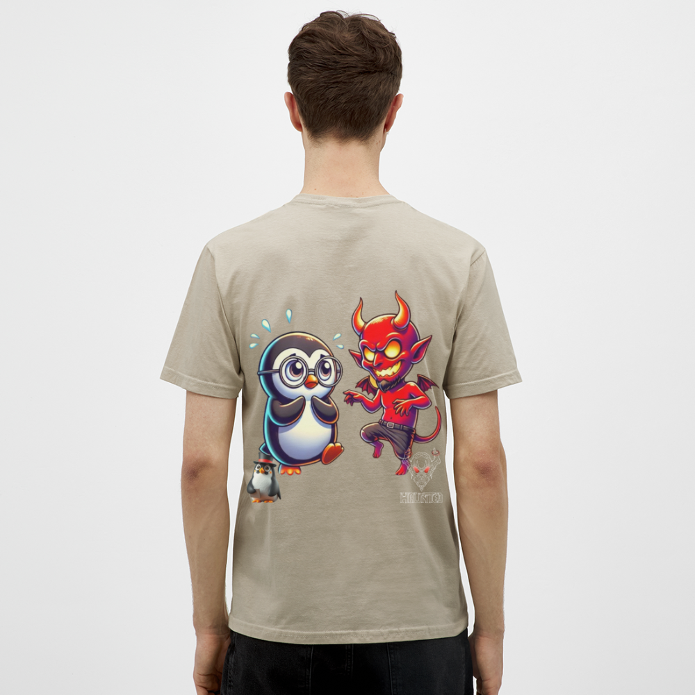 Men T-Shirt Dancing with Devil - Sandbeige