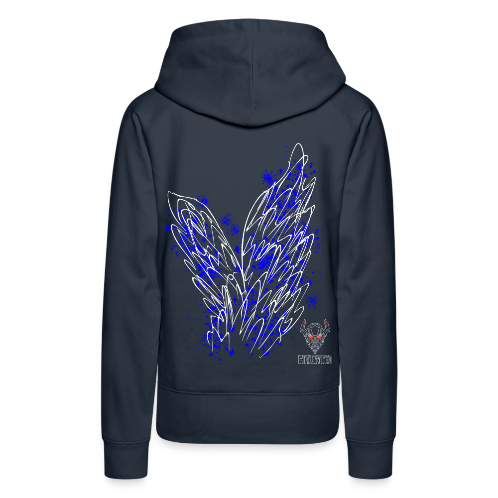 Women Hoodie Blue Wings - Navy