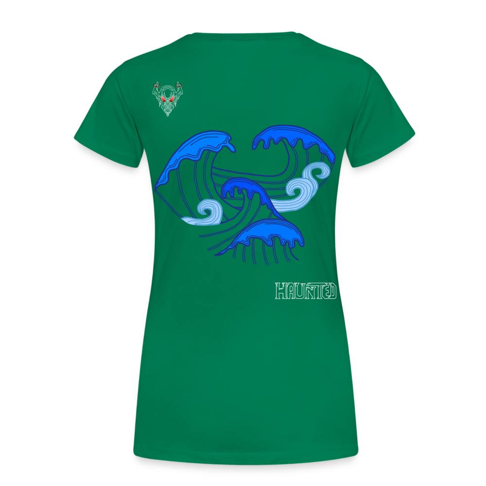 Woman T-Shirt Waves clean Light - Kelly Green