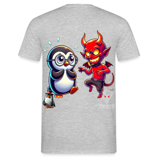 Men T-Shirt Dancing with Devil - Grau meliert