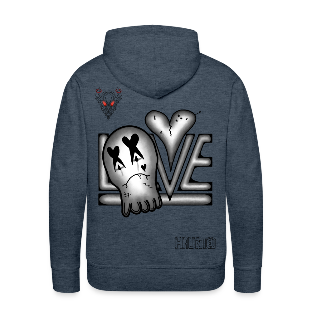 Man Hoodie LOVE - Jeansblau