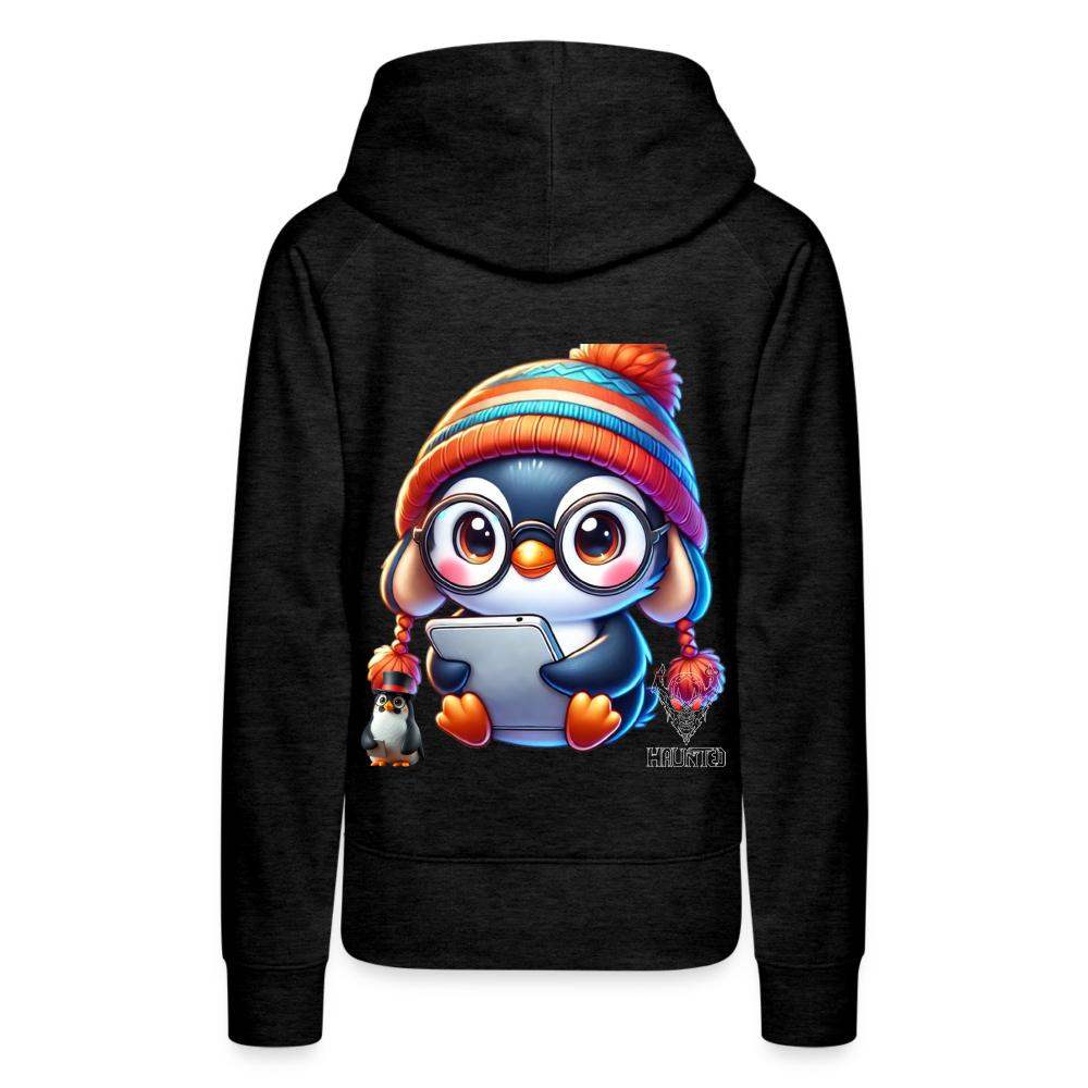 Women Hoodie KasPenguin with Pad - Anthrazit