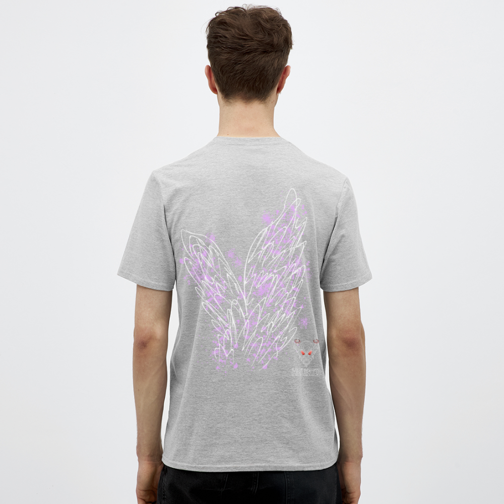 Men T-Shirt Light Purple Wings - Grau meliert