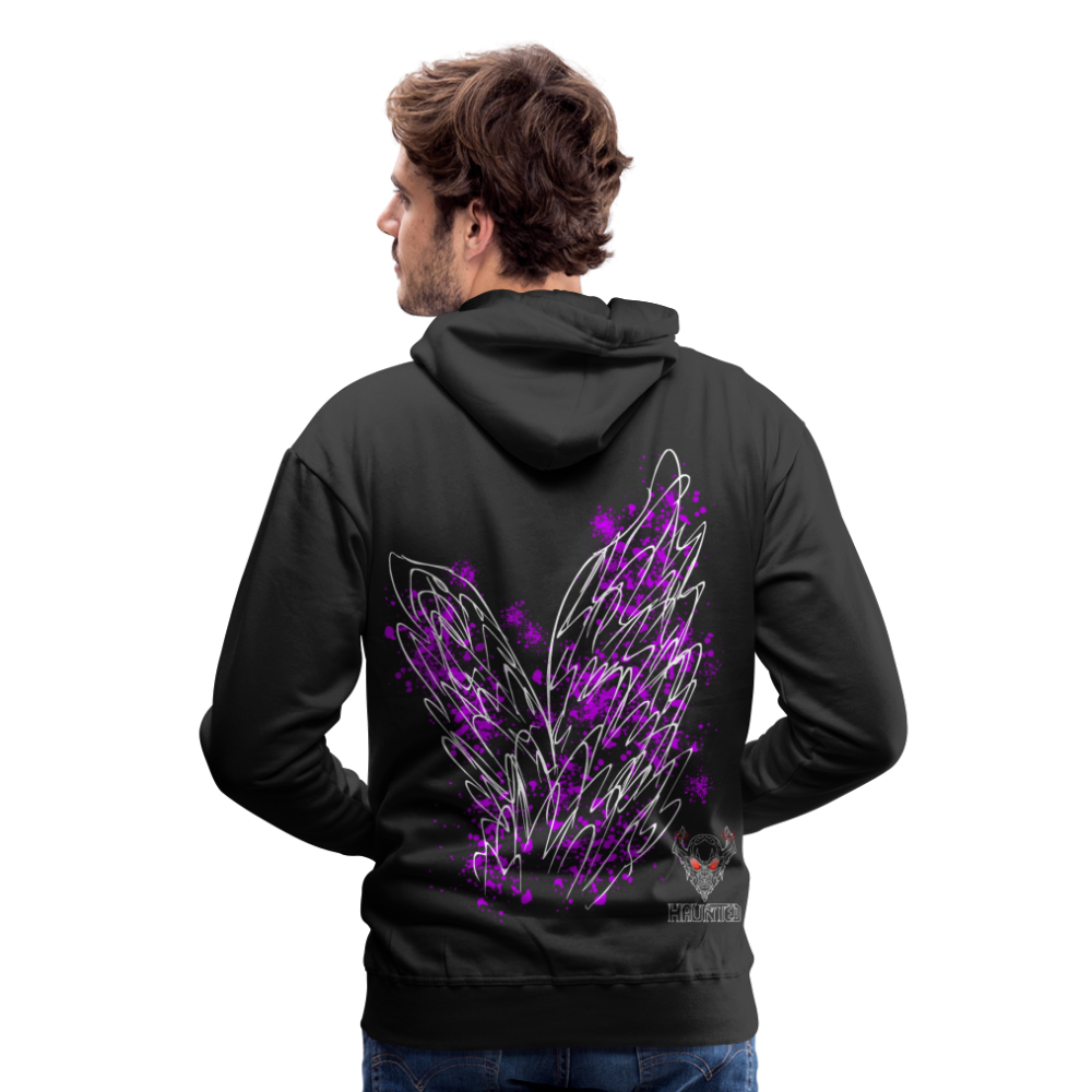 Men Hoodie Pink Wings - Schwarz