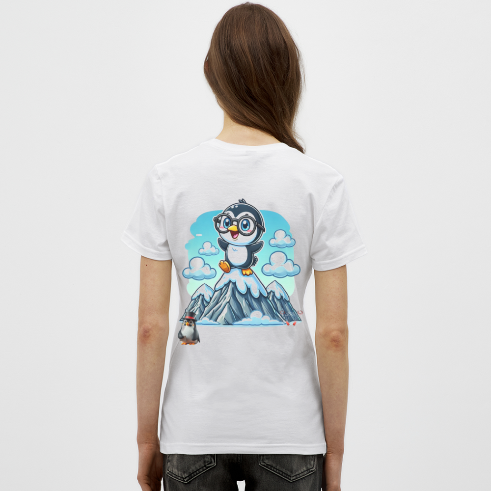 Women T-Shirt KasPenguin on Top - Weiß