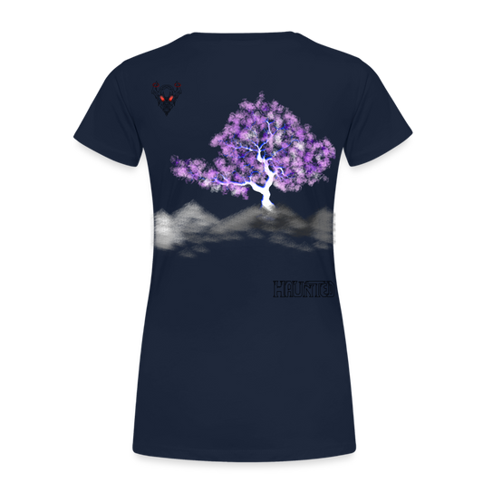 Woman T-Shirt Cherry Blossom - Navy