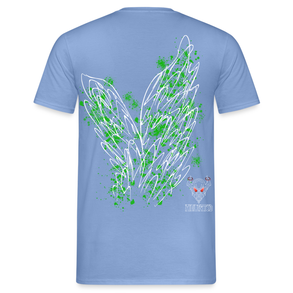 Men T-Shirt Green Wings - carolina blue