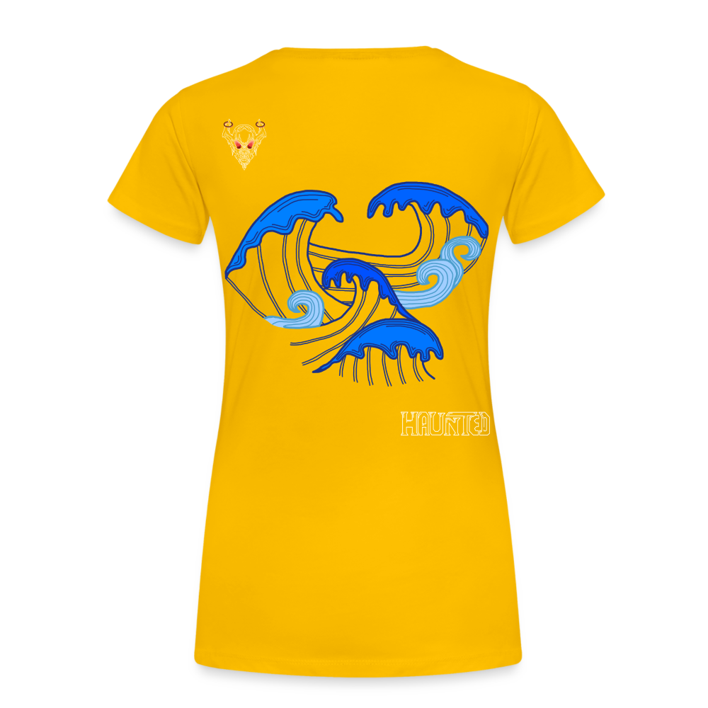 Woman T-Shirt Waves clean Light - Sonnengelb