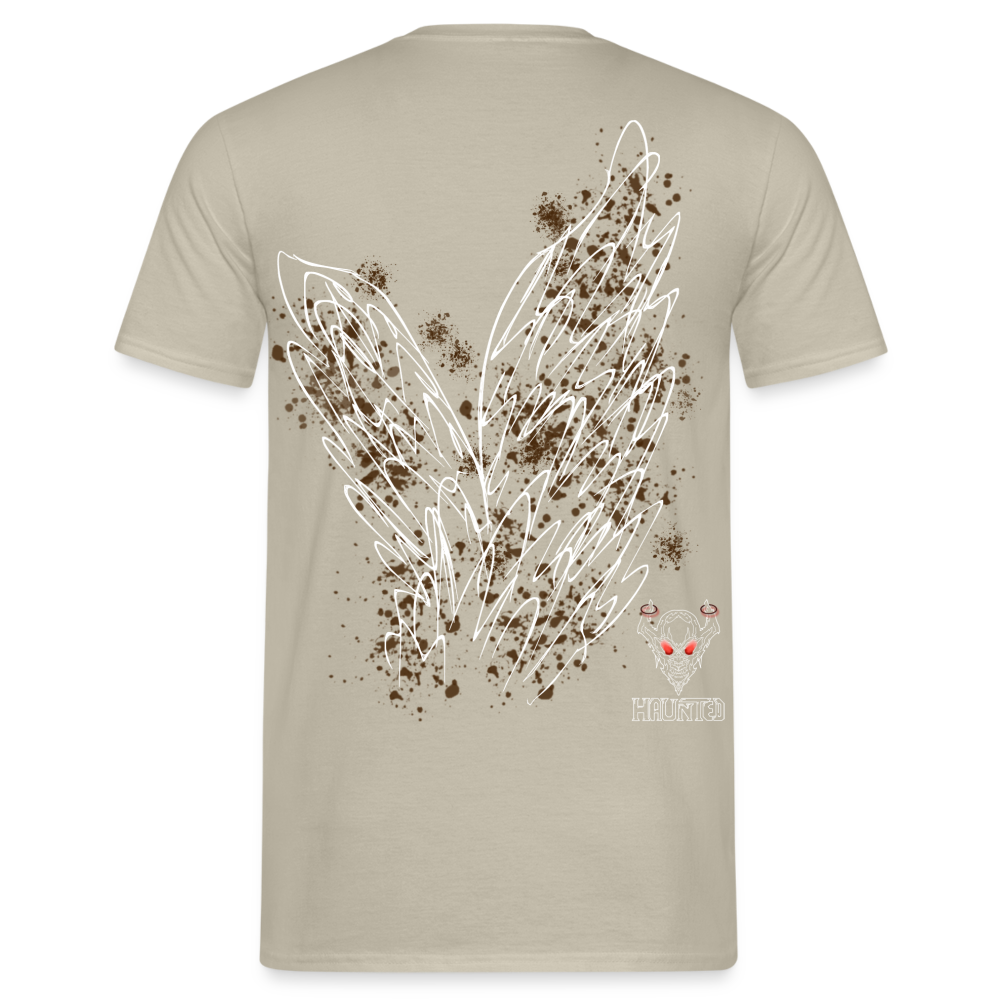 Men T-Shirt Brown Wings - Sandbeige