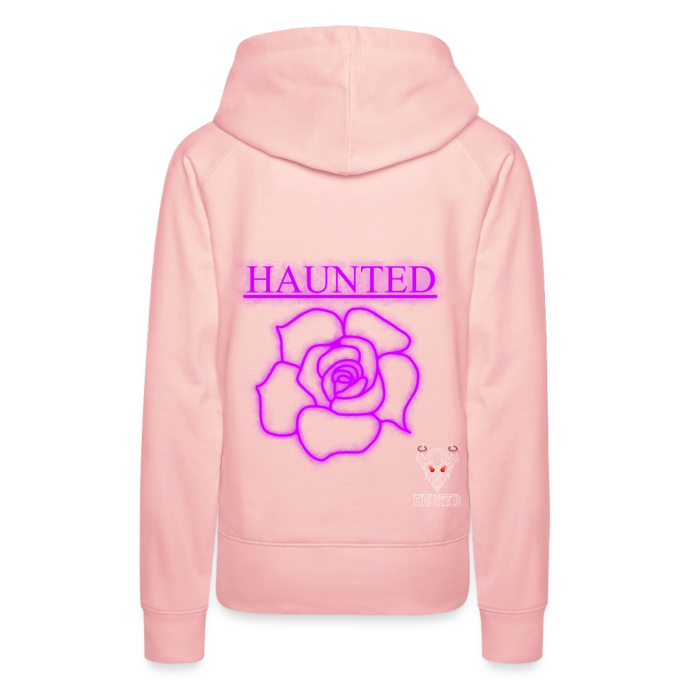 Women Hoodie Pink Neon Rose - Kristallrosa