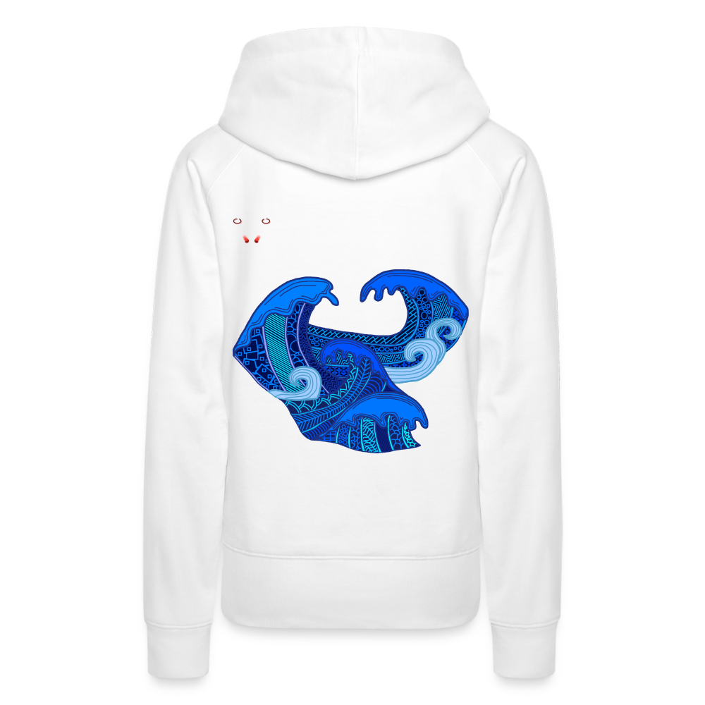 Woman Hoodie Waves Light - Weiß