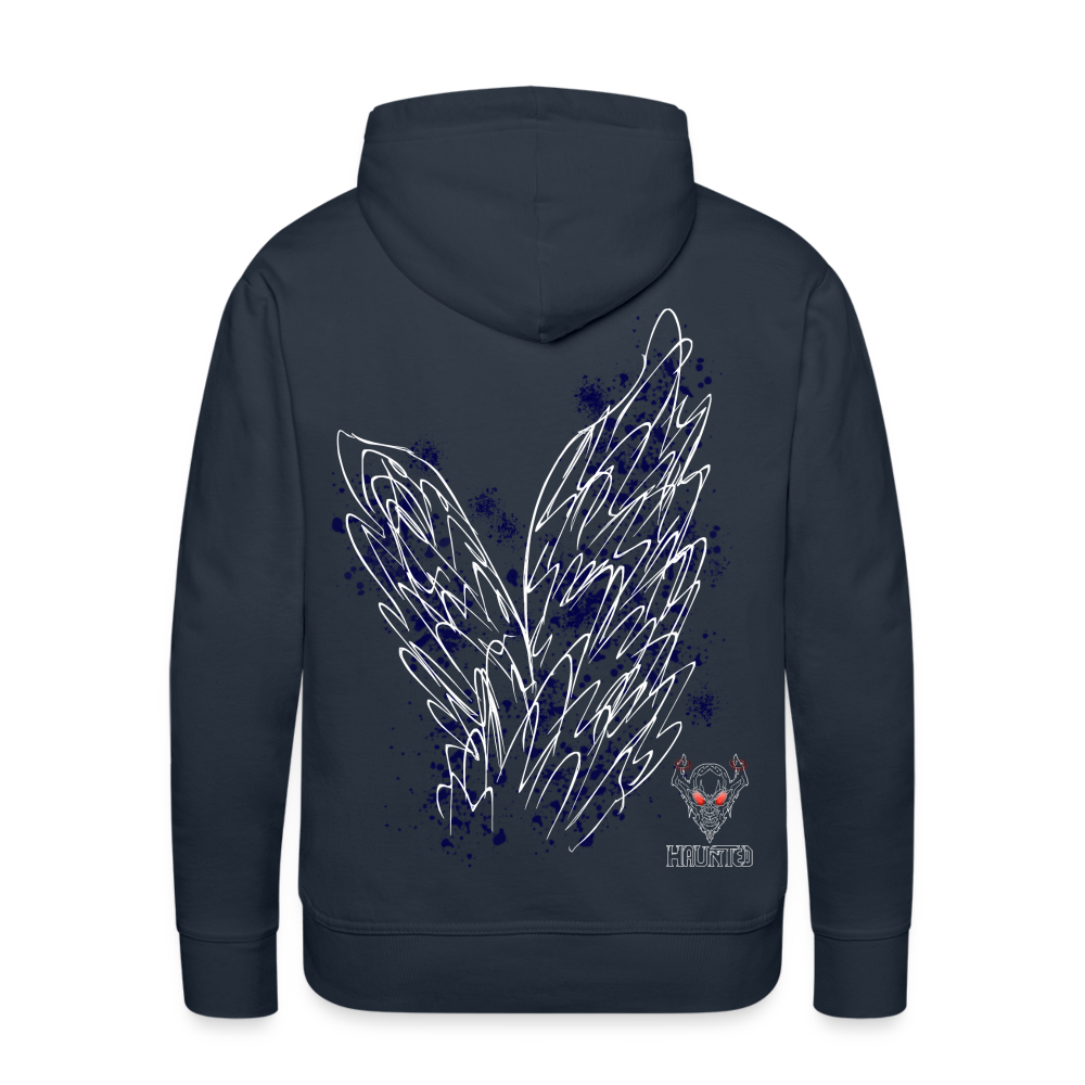 Men Hoodie Dark Blue Wings - Navy