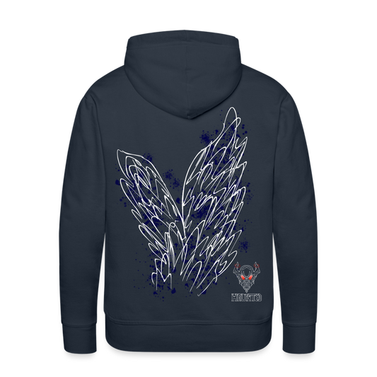 Men Hoodie Dark Blue Wings - Navy