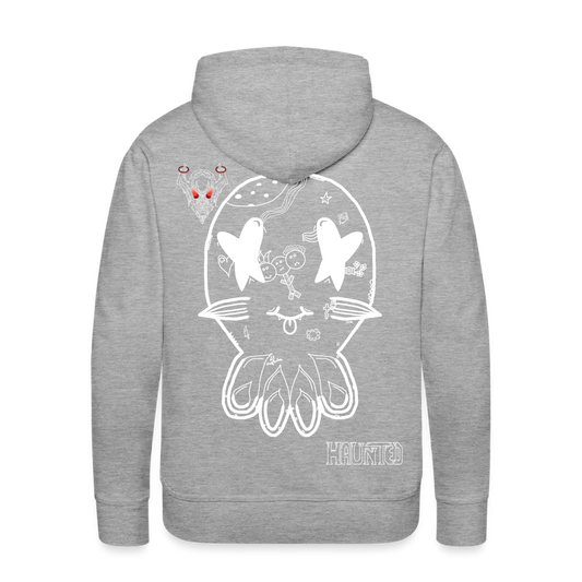 Man Hoodie Ghost Doodle Light - Grau meliert