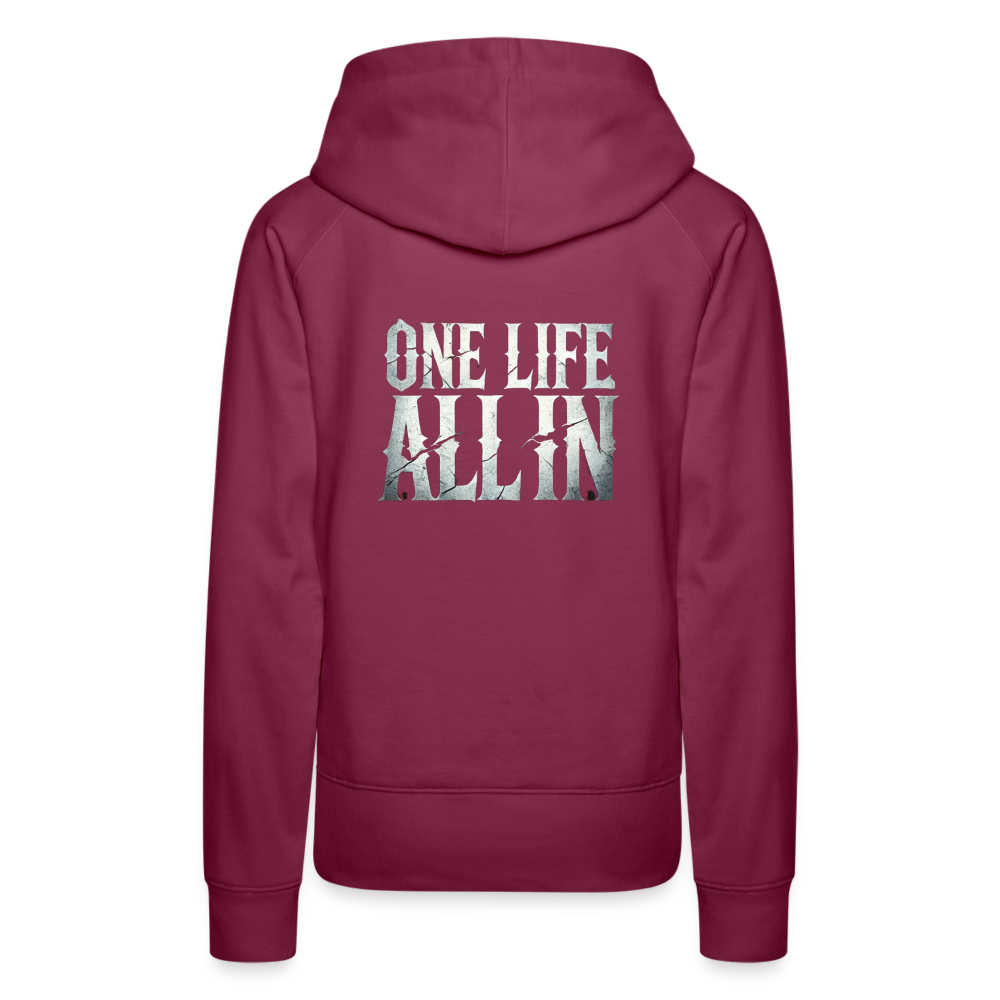 Women Hoodie One Life All In - Bordeaux