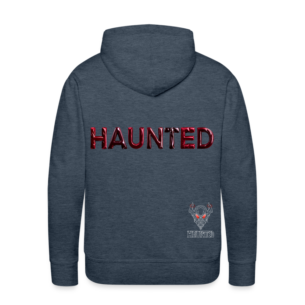 Men Hoodie Crimson Velvet Glow - Jeansblau